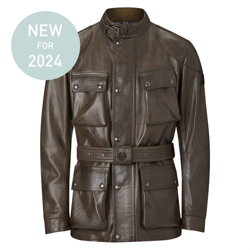 Belstaff Trialmaster leather jacket in olive