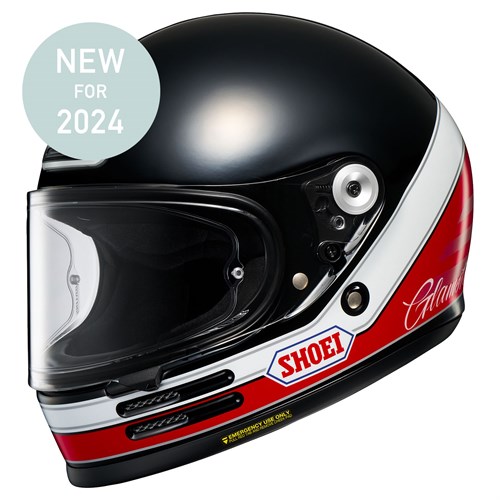 Shoei Glamster 06 Abiding TC-1 helmet in black / red