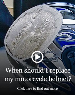 When should I replace my motorcycle helmet