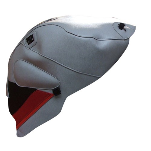 Bagster tank cover RSV MILLE R / RSV MILLE / 1000 TUONO / 1000 TUONO RACING - light grey / red deco