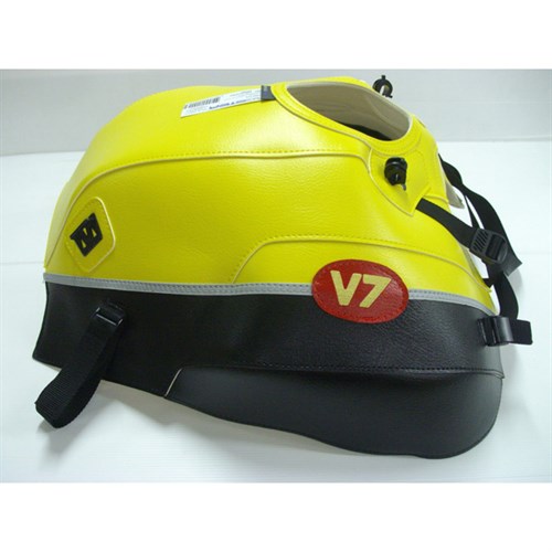 Bagster tank cover V7 - daffodil yellow / black / light grey stripe