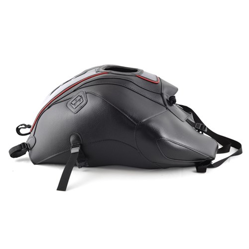 Bagster tank cover FZ8 / FZ8 R - black / steel grey deco / black deco / red piping