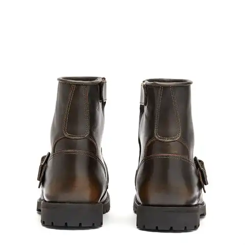 靴 BELSTAFF TRIALMASTER MOTORCYCLE BOOTS Men's Brushed Leather Trialmaster Motorcycle Boots in Brown