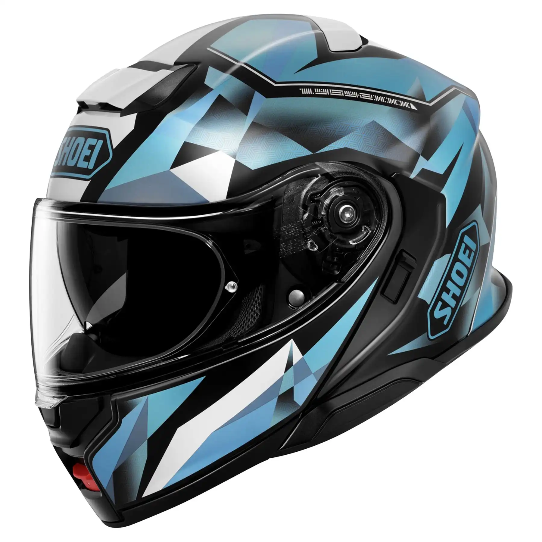 Shoei Neotec 3 Grasp TC10 helmet in white / blue / red