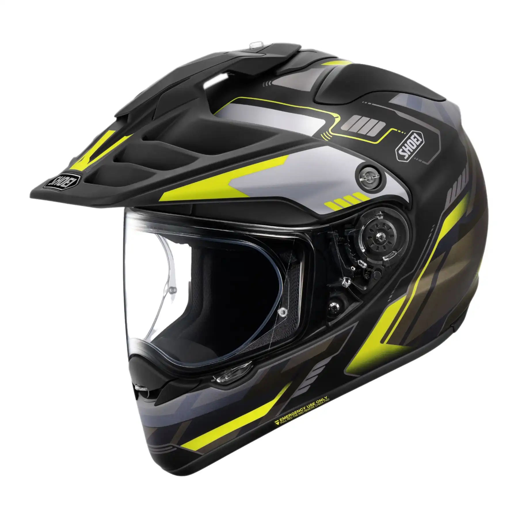 Shoei Hornet ADV 06 Invigorate TC1 helmet in black / red