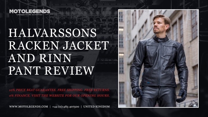 New Halvarssons Halvarssons Leather Jacket Racken Black Motorcycle Jacket Fast Shipping! 