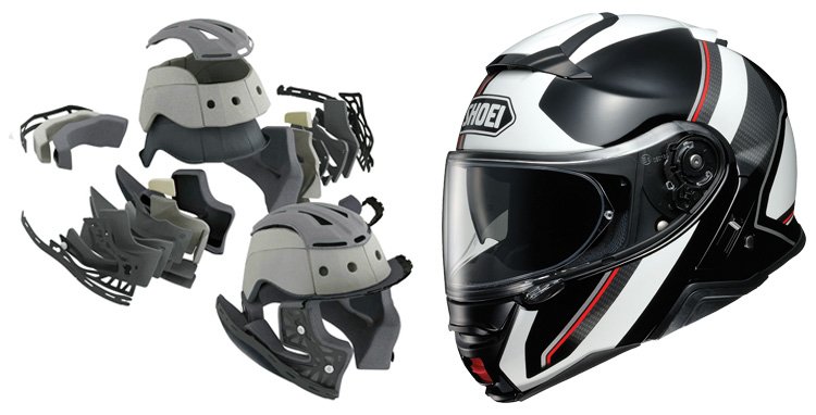 Shoei Neotec 2 helmet cheek pads and liners