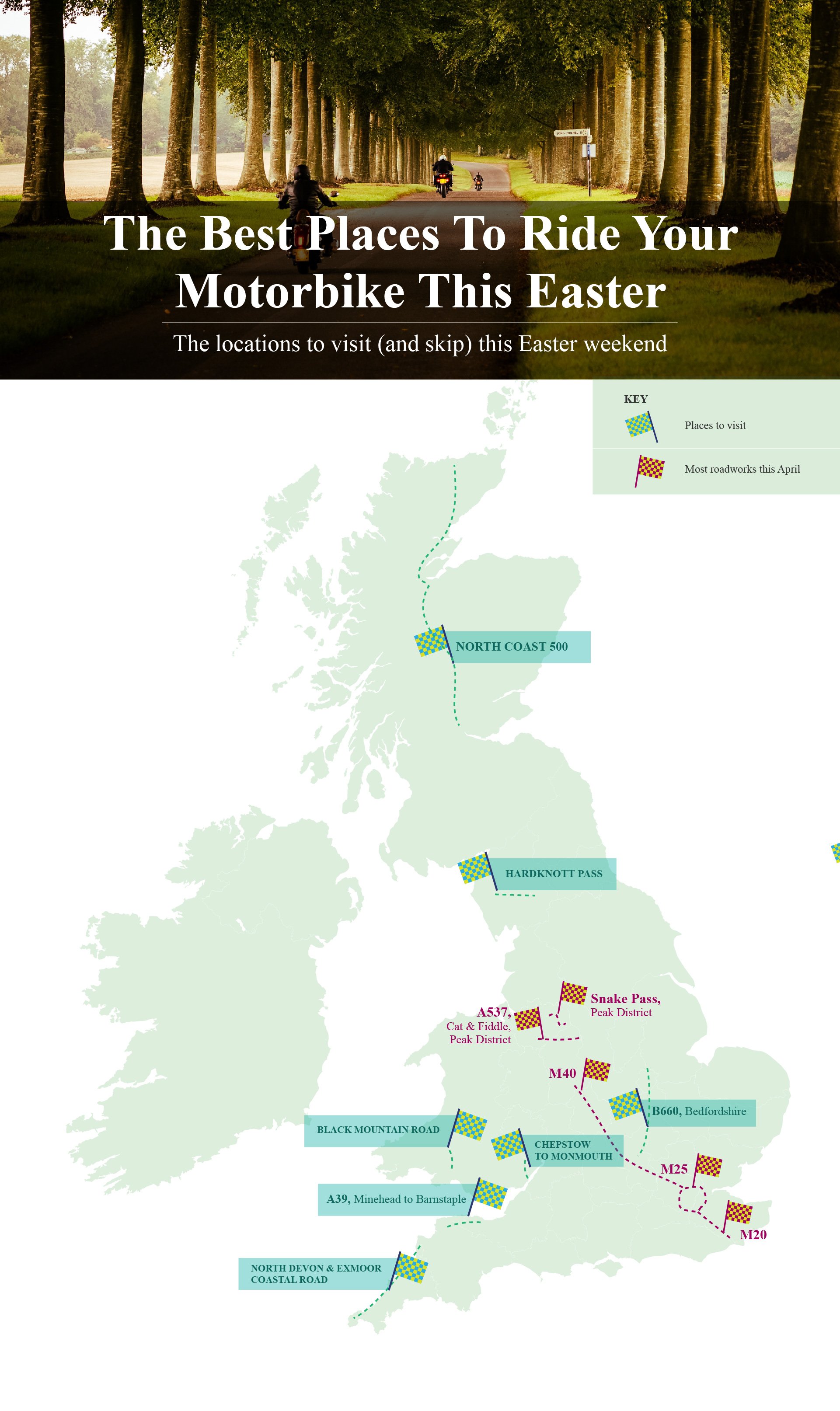 Best places to ride this Easter