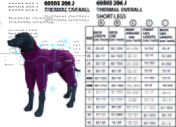 Rukka Trousers Size Chart