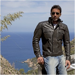 Belstaff Brooklands leather jacket in antique blackAlternative Image1