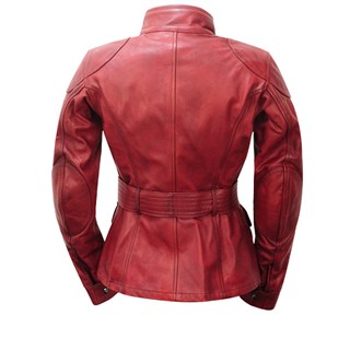 Belstaff Trialmaster ladies leather jacket in redAlternative Image1