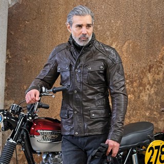 Belstaff Turner leather jacket in brown / blackAlternative Image1