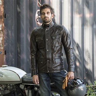 Belstaff Turner leather jacket in brown / blackAlternative Image3
