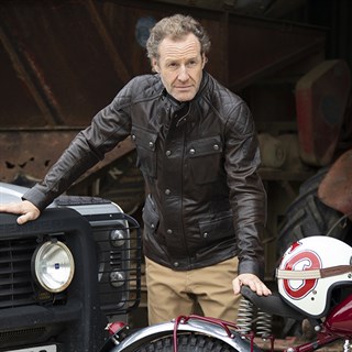 Belstaff Turner leather jacket in brown / blackAlternative Image5