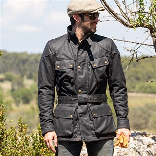 Belstaff Trialmaster Pro wax cotton jacket in blackAlternative Image1