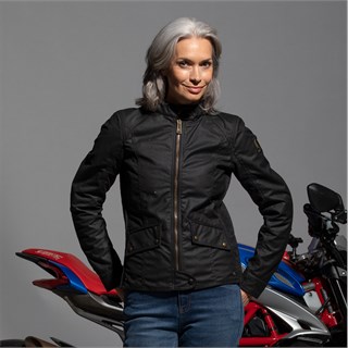 Belstaff Antrim wax cotton ladies jacket in blackAlternative Image5