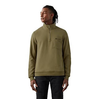 Belstaff Motorcycle Quarter Zip jersey in oliveAlternative Image5