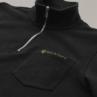 Belstaff Motorcycle Quarter Zip jersey in blackAlternative Image1