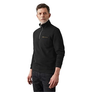 Belstaff Motorcycle Quarter Zip jersey in blackAlternative Image5