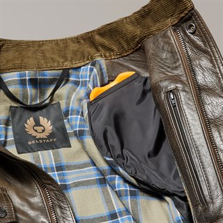 Belstaff Trialmaster leather jacket in oliveAlternative Image1