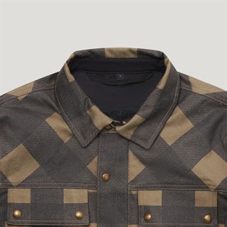 Belstaff Mansion chequered shirt in olive and blackAlternative Image1