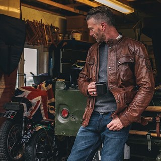 Belstaff Trialmaster leather jacket in burnt cueroAlternative Image5