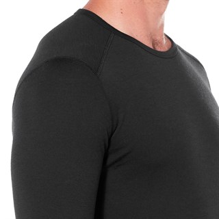 Icebreaker mens merino 200 Oasis long sleeve crew base layer in blackAlternative Image5