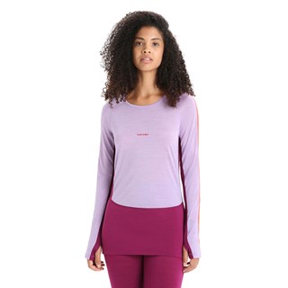 Icebreaker womens merino 125 Zoneknit long sleeve crew neck in purple / berryAlternative Image1