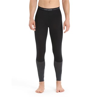 Icebreaker mens merino 125 Zoneknit leggings in jet heather / blackAlternative Image3