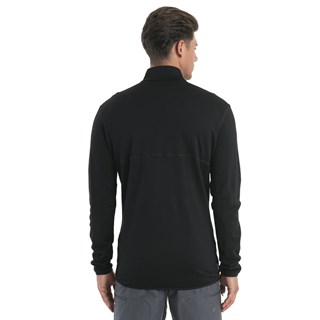 Icebreaker mens merino 560 Realfleece Elemental II long sleeve zip jacket in blackAlternative Image3