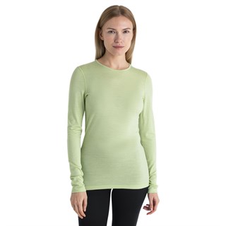 Icebreaker womens merino 200 Oasis long sleeve crew neck in glazen greenAlternative Image1