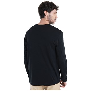 Icebreaker mens merino 150 Tech Lite long sleeve pocket T-shirt in blackAlternative Image3