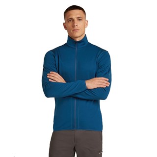 Icebreaker mens merino 560 Realfleece Elemental II long sleeve zip jacket in blueAlternative Image1