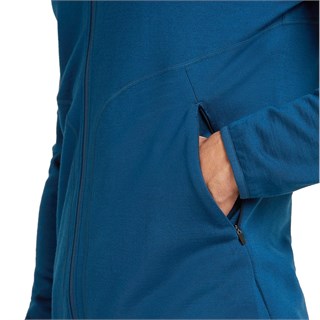 Icebreaker mens merino 560 Realfleece Elemental II long sleeve zip jacket in blueAlternative Image3
