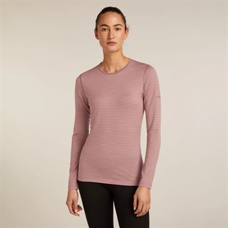 Icebreaker womens merino 200 Oasis long sleeve crew base layer in blushAlternative Image1