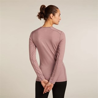 Icebreaker womens merino 200 Oasis long sleeve crew base layer in blushAlternative Image3