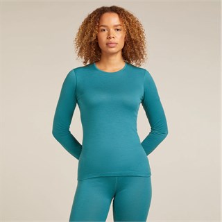 Icebreaker womens merino 200 Oasis long sleeve crew base layer in topazAlternative Image1