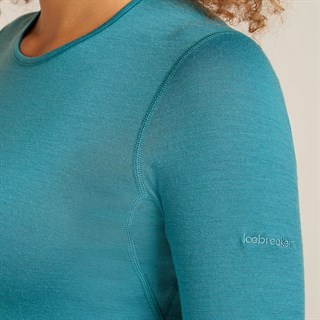 Icebreaker womens merino 200 Oasis long sleeve crew base layer in topazAlternative Image5