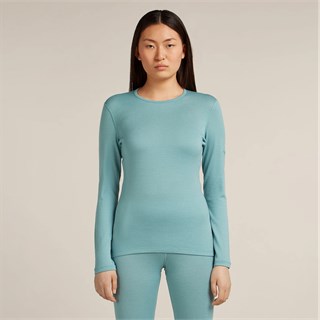 Icebreaker womens merino 260 Tech long sleeve crew base layer in blackAlternative Image1
