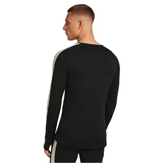 Icebreaker mens merino 200+ Oasis long sleeve high neck base layer in black / greyAlternative Image3