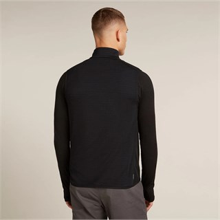 Icebreaker mens merino 200 Realfleece Descender vest in blackAlternative Image3