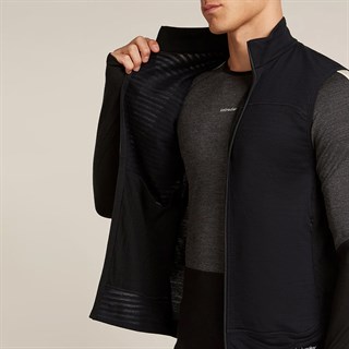 Icebreaker mens merino 200 Realfleece Descender vest in blackAlternative Image5