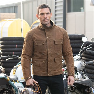Helstons Hunt Wax Cotton jacket in oakAlternative Image5