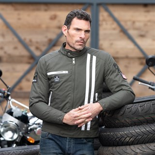 Helstons Cobra jacket in khakiAlternative Image3