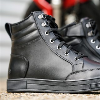 Helstons Osaka leather trainers in blackAlternative Image5