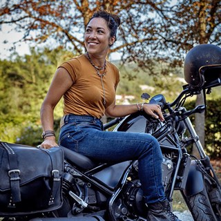 PMJ Sara High Waist ladies jeans in blueAlternative Image5