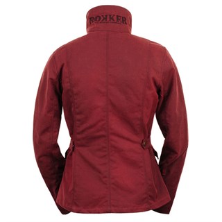 Rokker wax cotton ladies jacket in redAlternative Image1