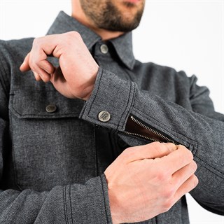 Rokker Boston rider shirt in greyAlternative Image5