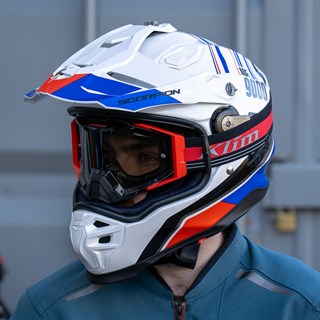 Scorpion ADF 9000 Desert helmet in white / red / blueAlternative Image5