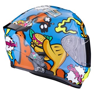 Scorpion EXO Junior Air Fun helmet in blue / orangeAlternative Image1